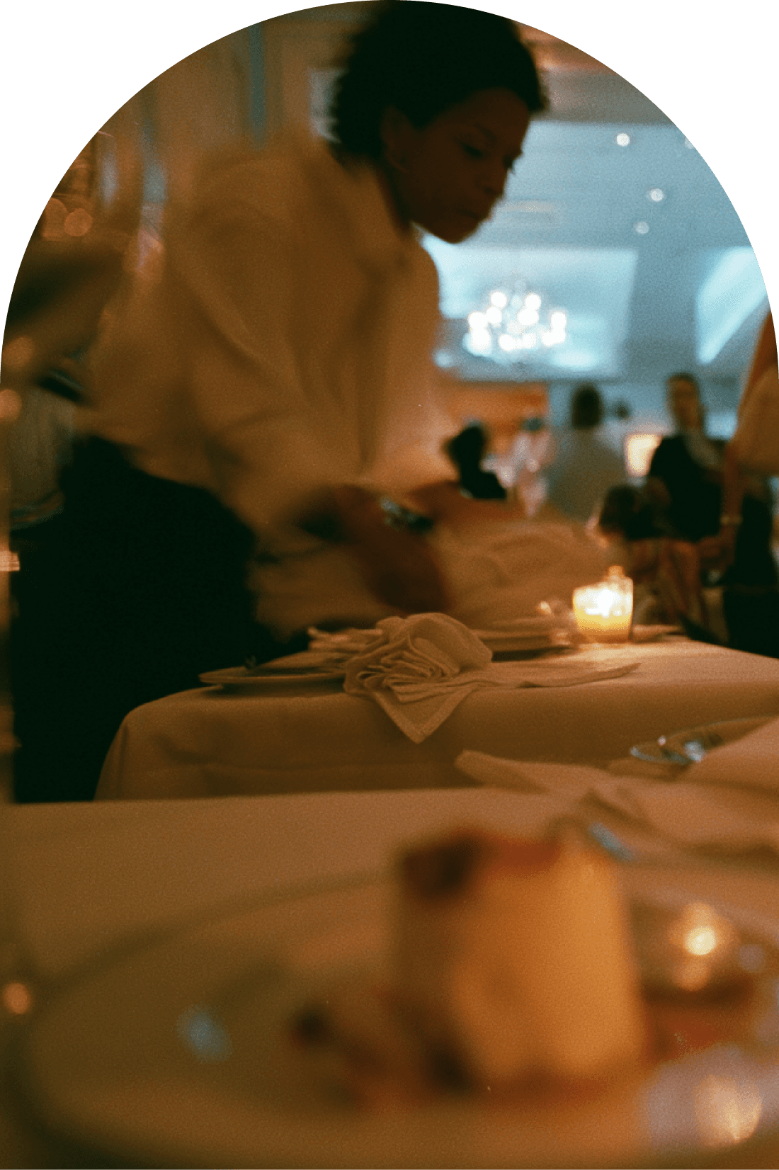 Members dining together in a club lounge